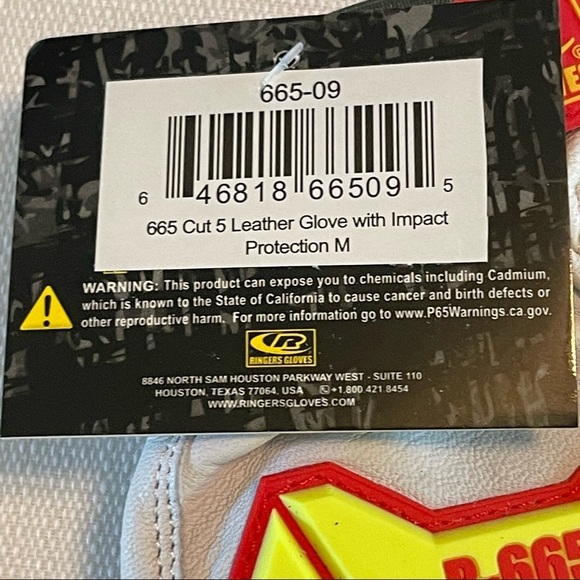 RINGERS GLOVES Hi-Vis Cut Resistant Impact Gloves, A5 Cut Level, Uncoated Size M - Picture 5 of 11